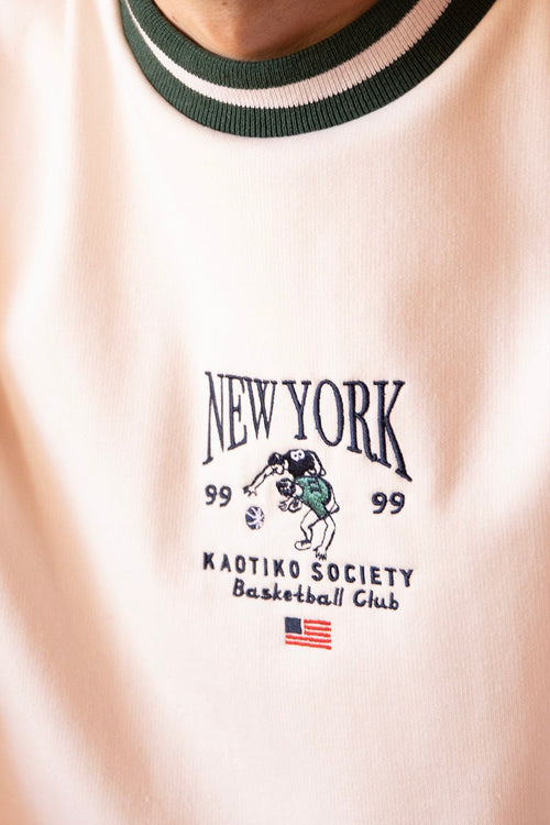 Ivory New York Basketball Sweatshirt