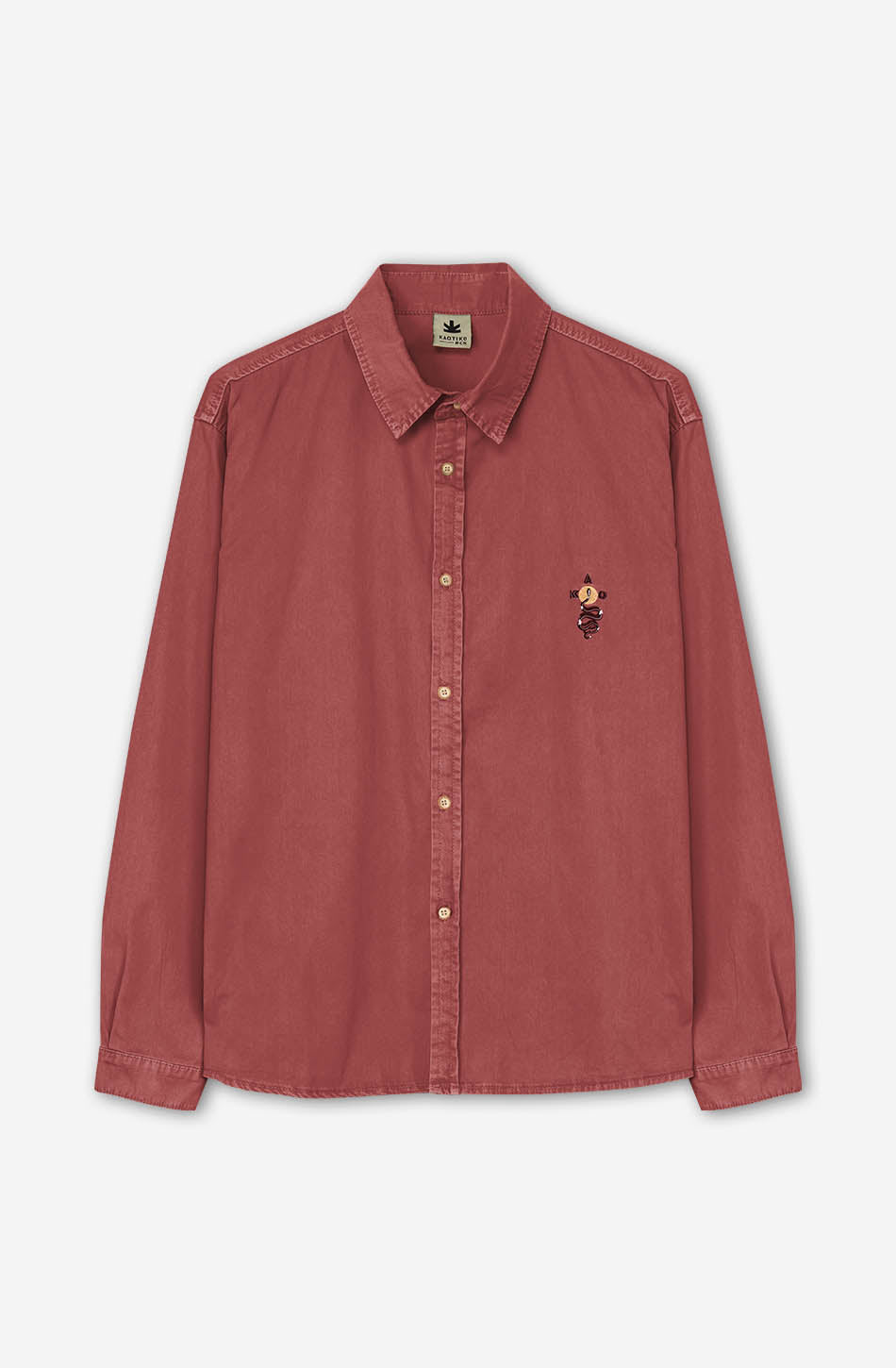 Washed Snake Burgundy Shirt