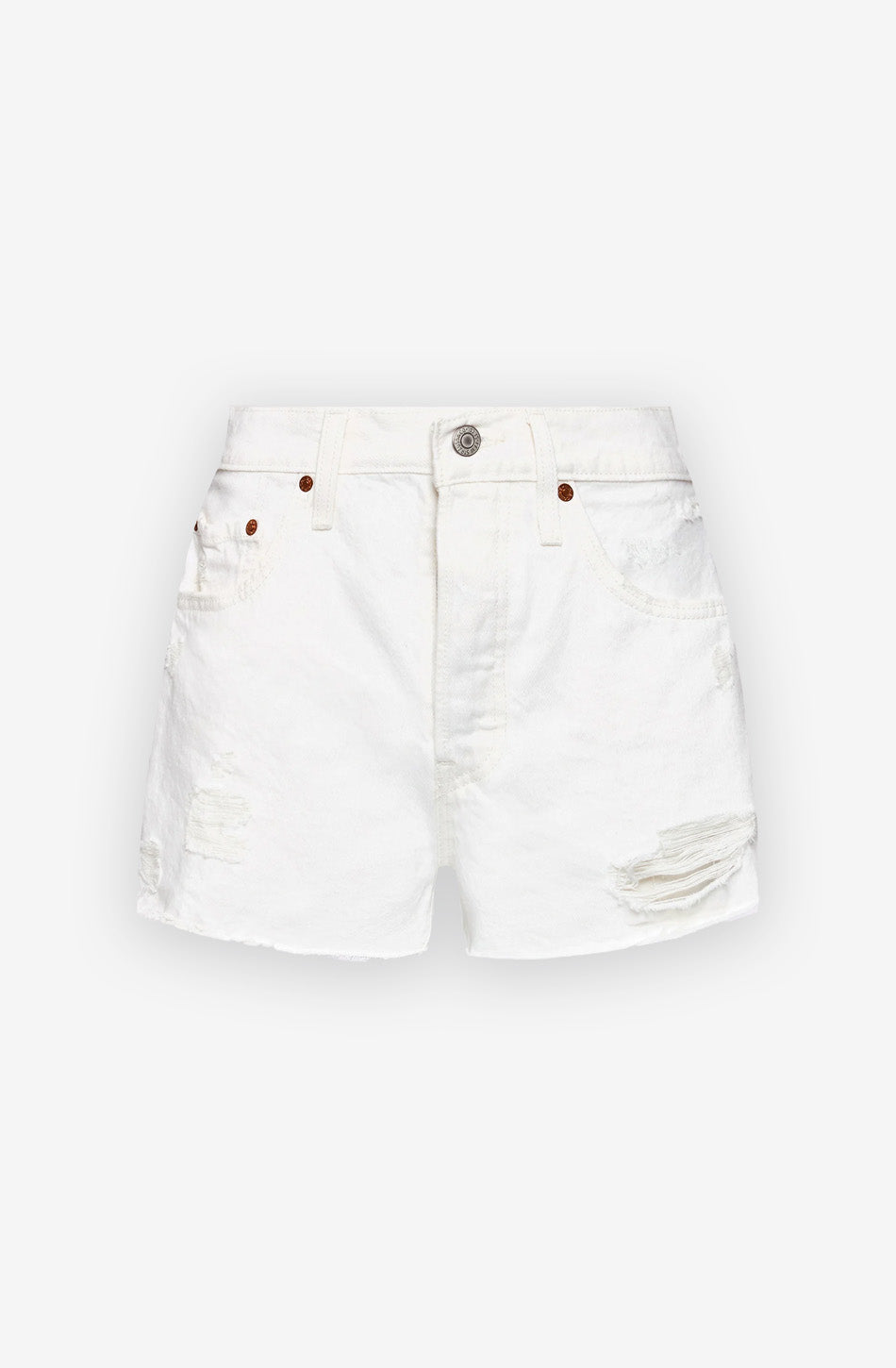 Levi's 501 White Shorts