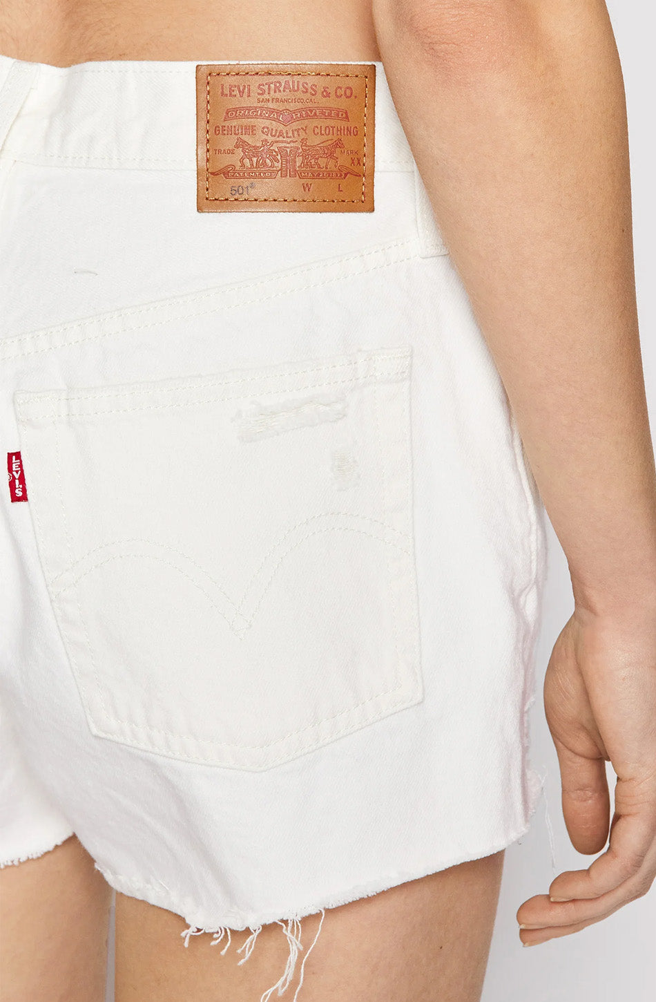 Levi's 501 White Shorts