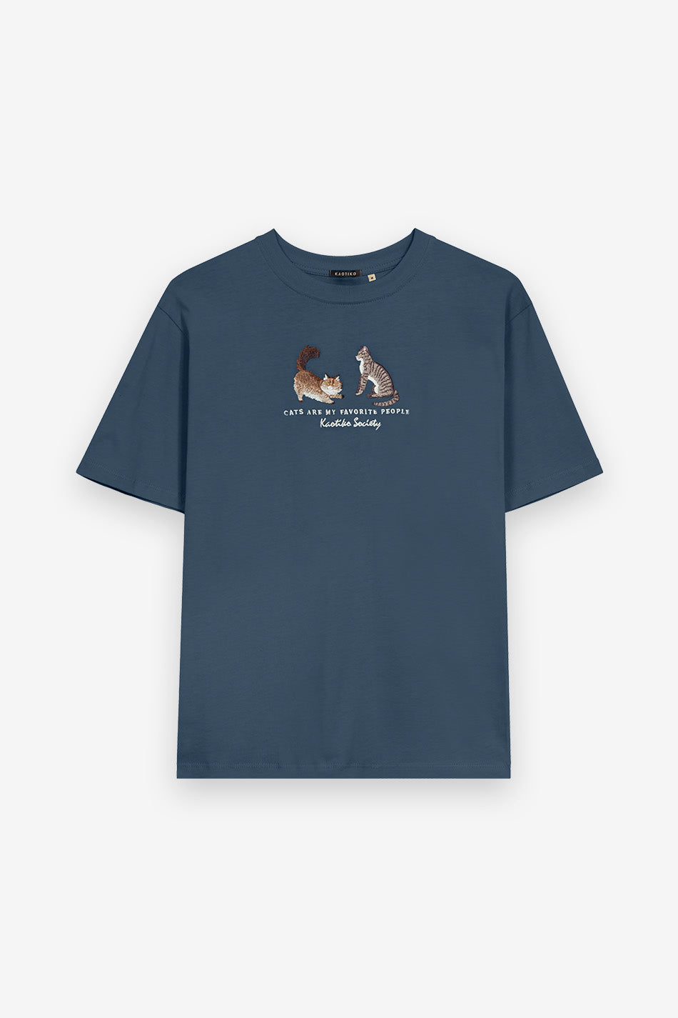 Washed Cats Navy T-Shirt