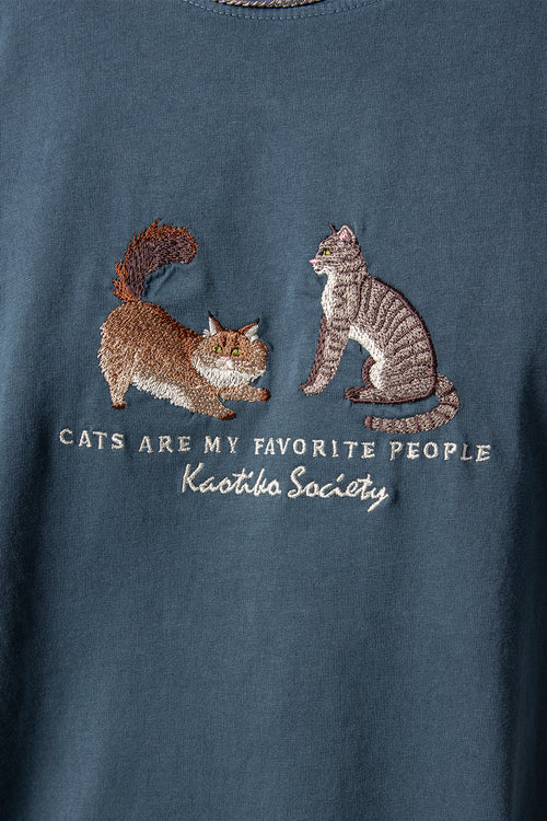 Camiseta Washed Cats Navy