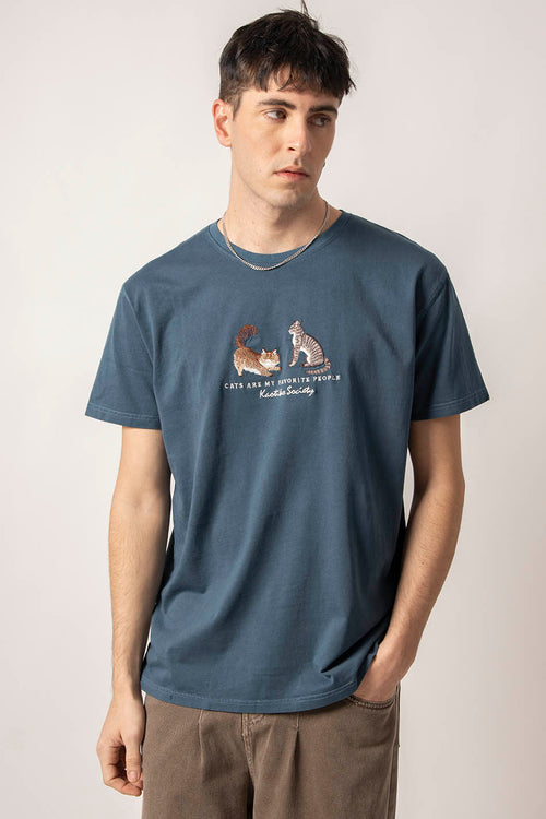 Camiseta Washed Cats Navy