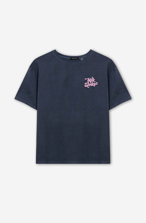 Navy Milkshake Washed T-Shirt