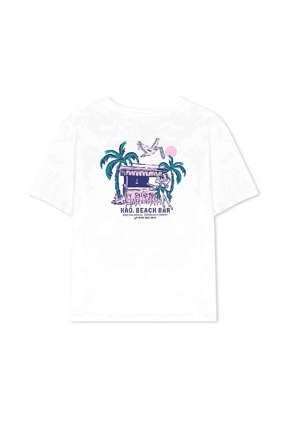 Camiseta Washed Beach Bar White