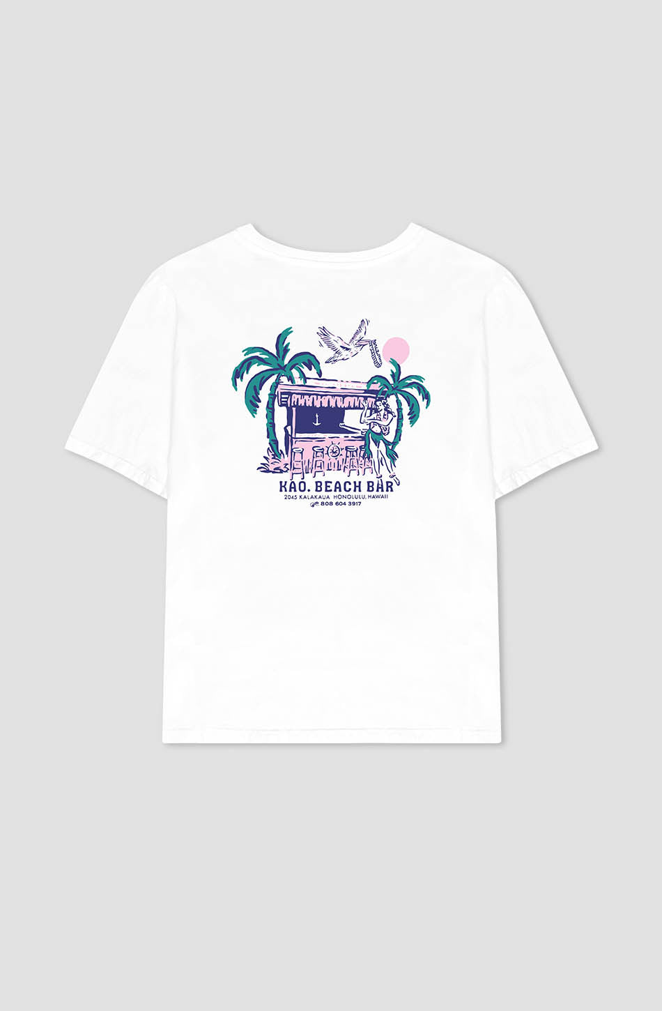 Camiseta Washed Beach Bar White