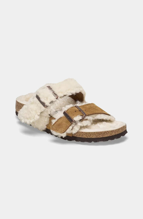 Birkenstock Split Teddy Leather Sandals