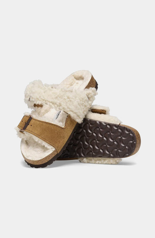 Birkenstock Split Teddy Leather Sandals