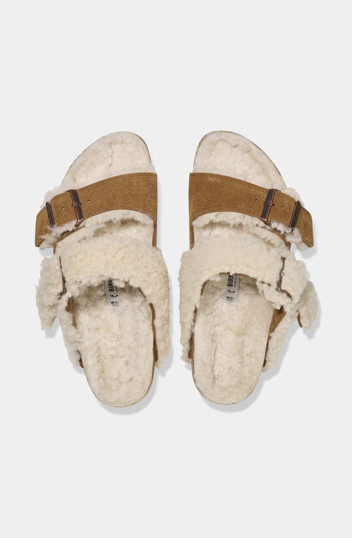 Birkenstock Split Teddy Leather Sandals