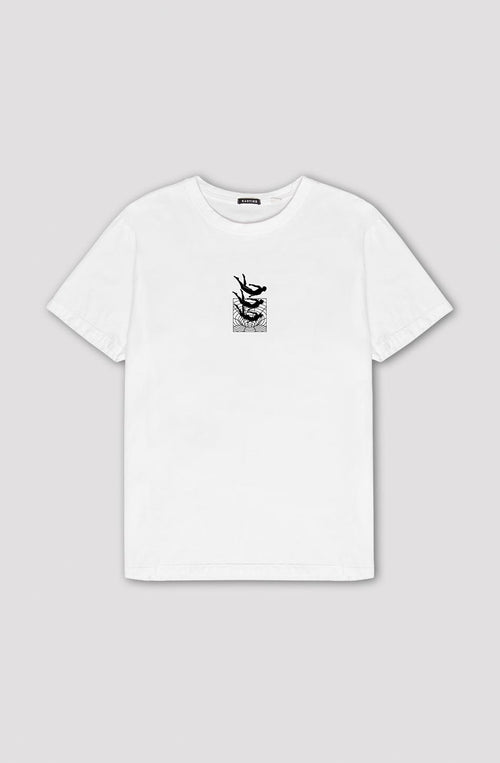 White Cosmic Order Washed T-shirt