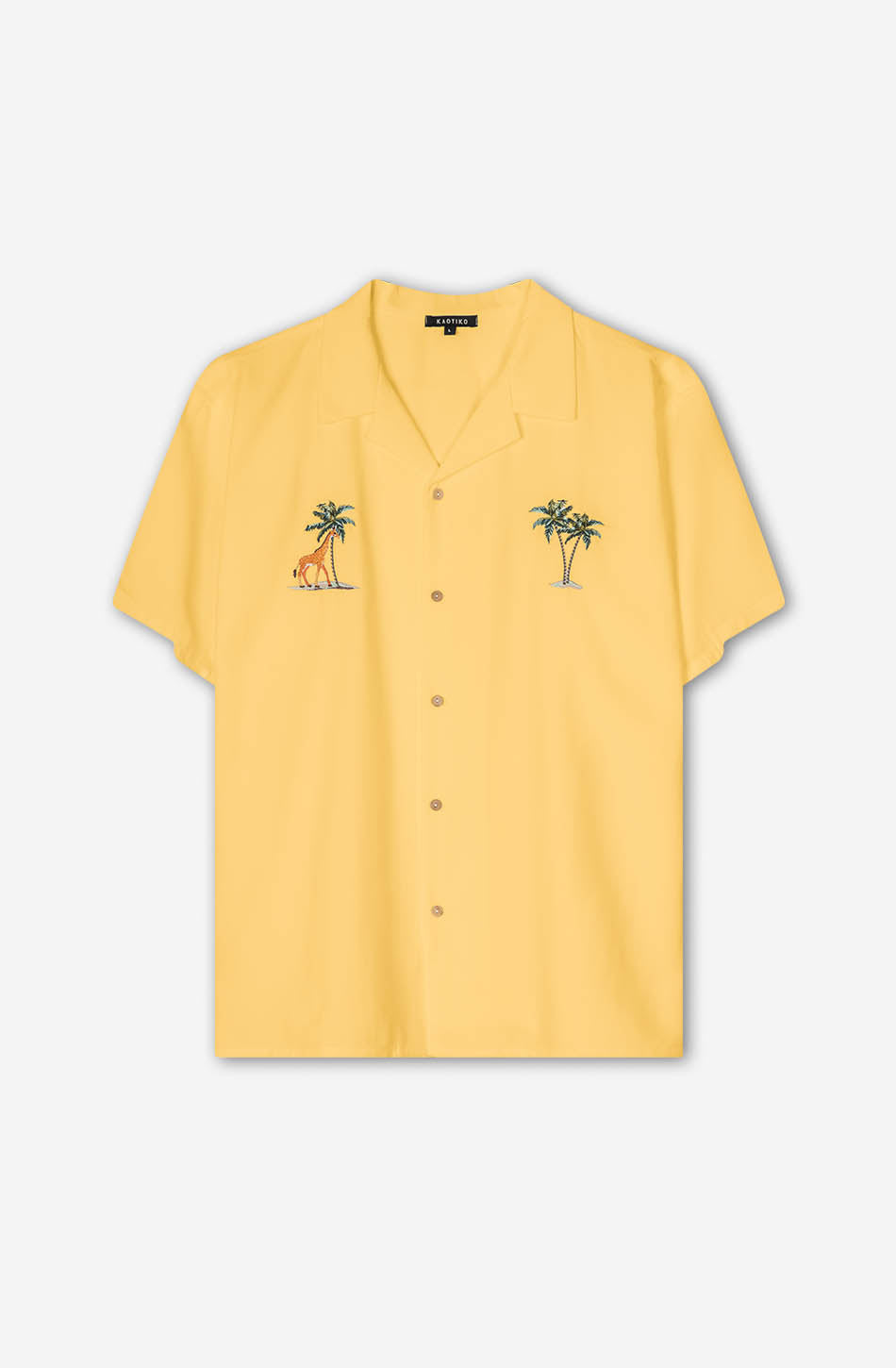 Camisa Palm Safari Mostaza