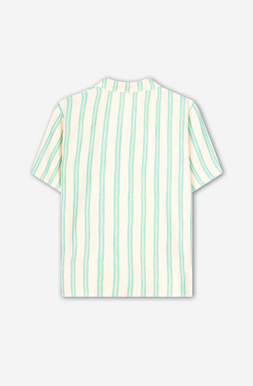 Ozan Stripes Ivory/ Aqua Shirt