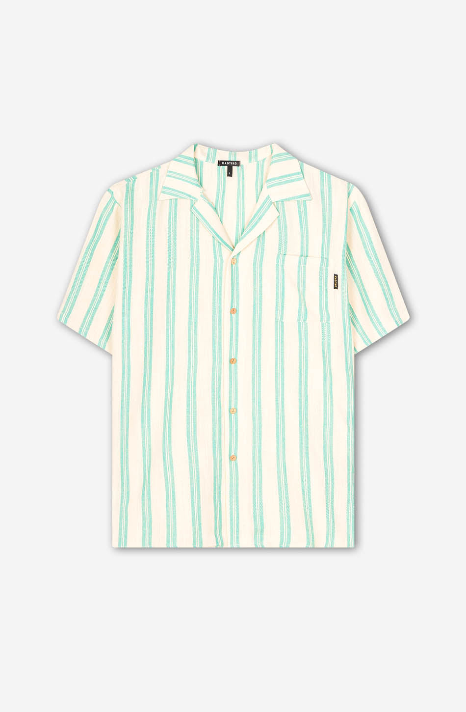 Ozan Stripes Ivory/ Aqua Shirt