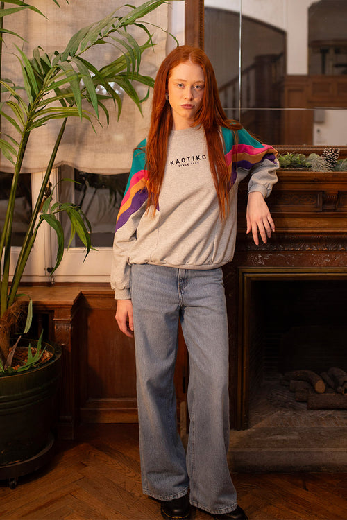 Grey/ Emerald/ Fuchsia Ginger Sweatshirt