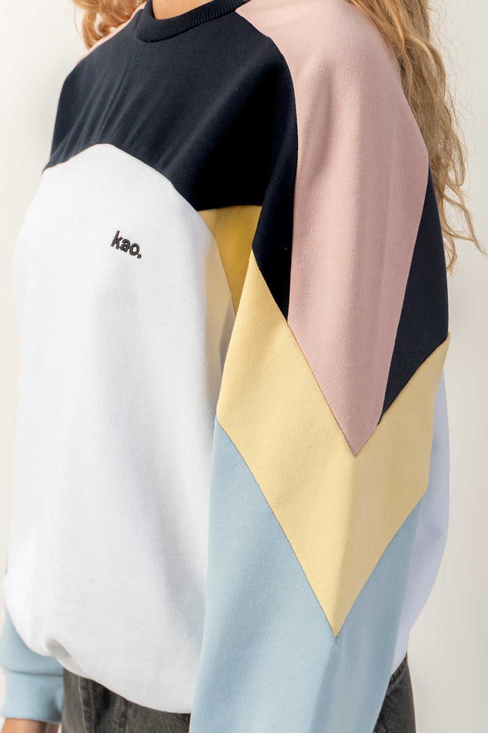 White/ Pink Panther/ Navy Elina Sweatshirt