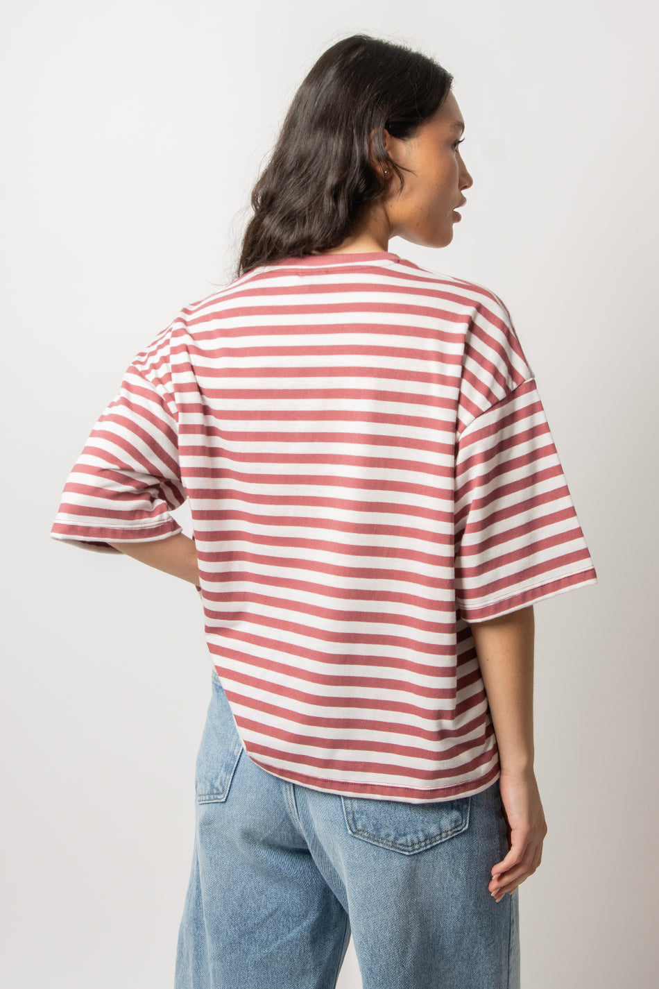 Camiseta Burgundy Heart Stripes