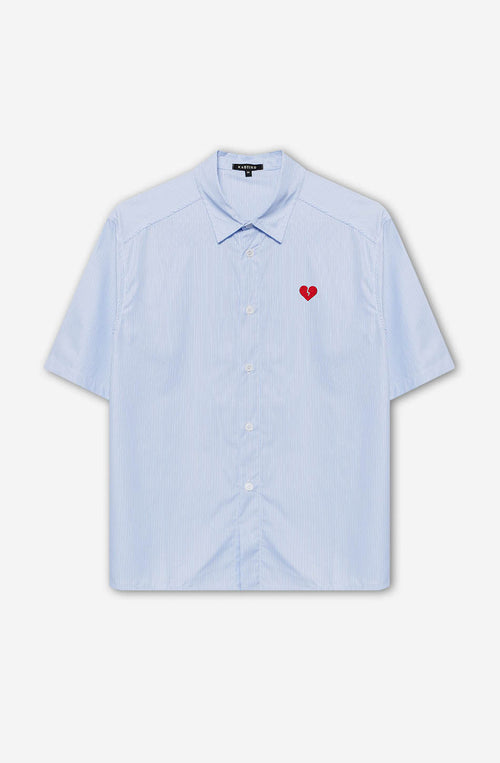 Loui Heart Blue/White Stripes Shirt