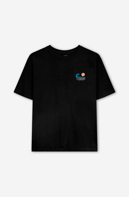 Washed A Coruña Black T-shirt