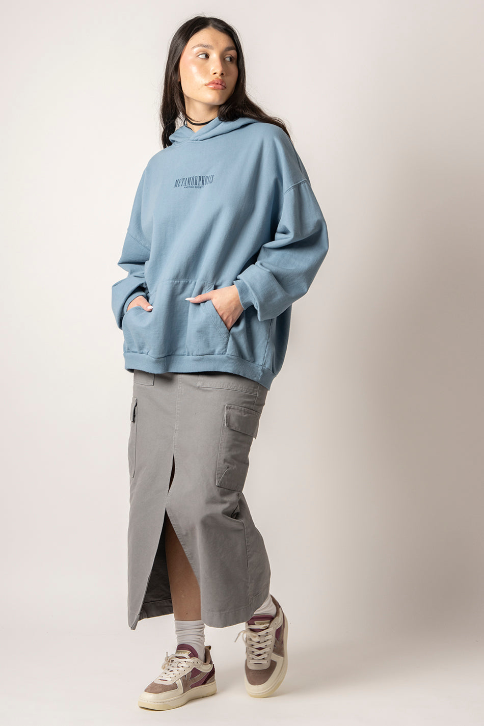 Washed Metamorphosis Blue Fly Sweatshirt