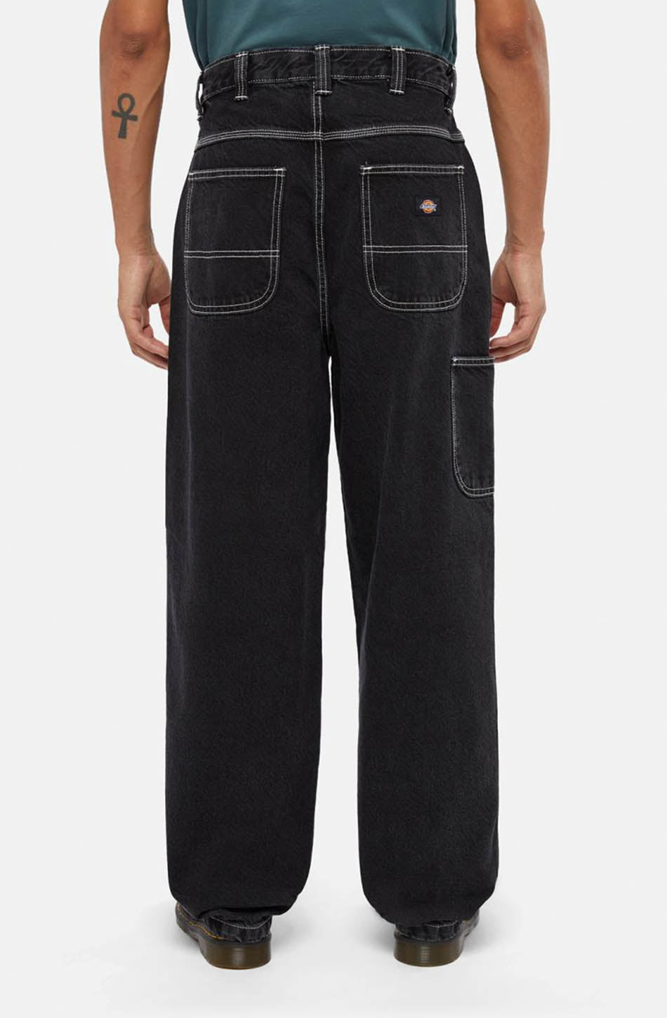 Madison Baggy Fit Denim Black Wash Pants