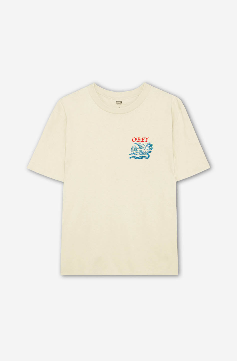 Obey Peace Delivery Dove Cream T-Shirt