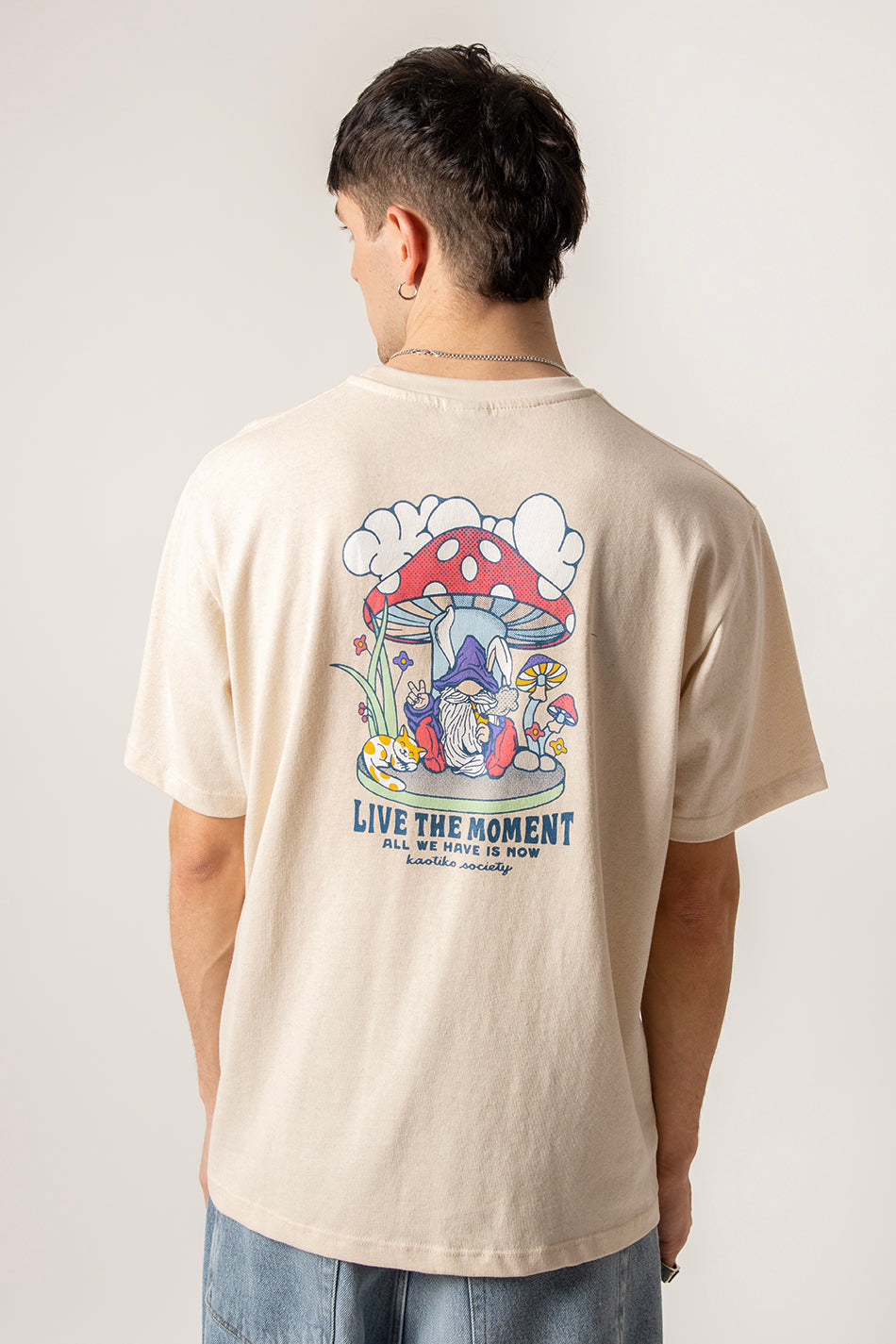 Camiseta Live The Moment Organic Cotton Ivory