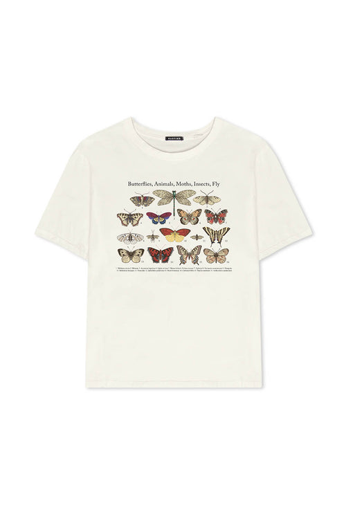 Camiseta Washed Butterflies Ivory