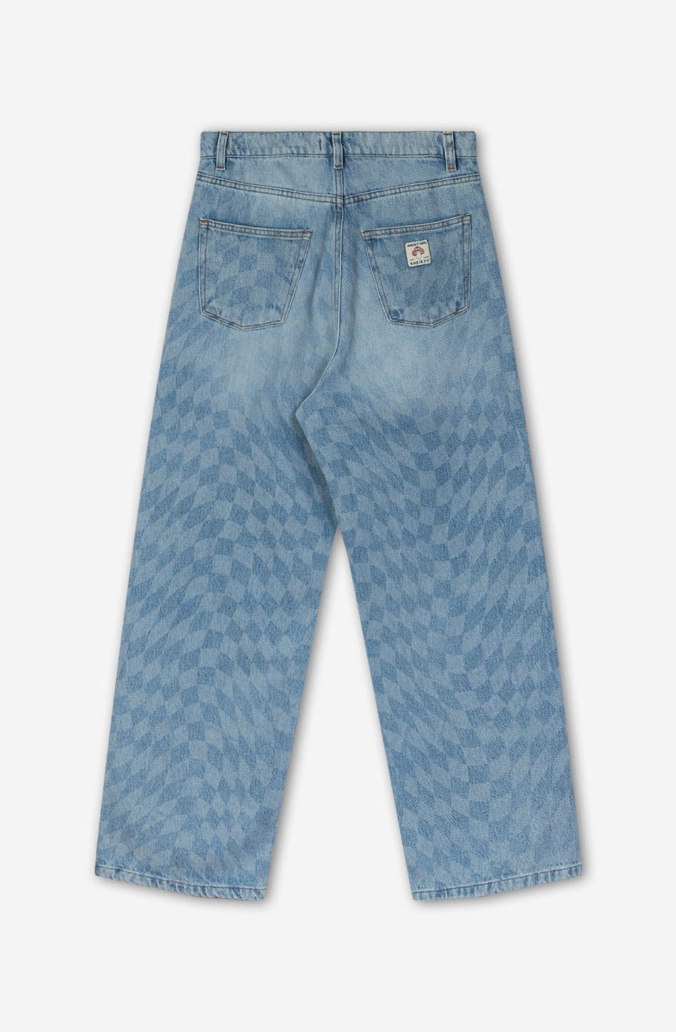 Pantalón Loose Laser Check Denim