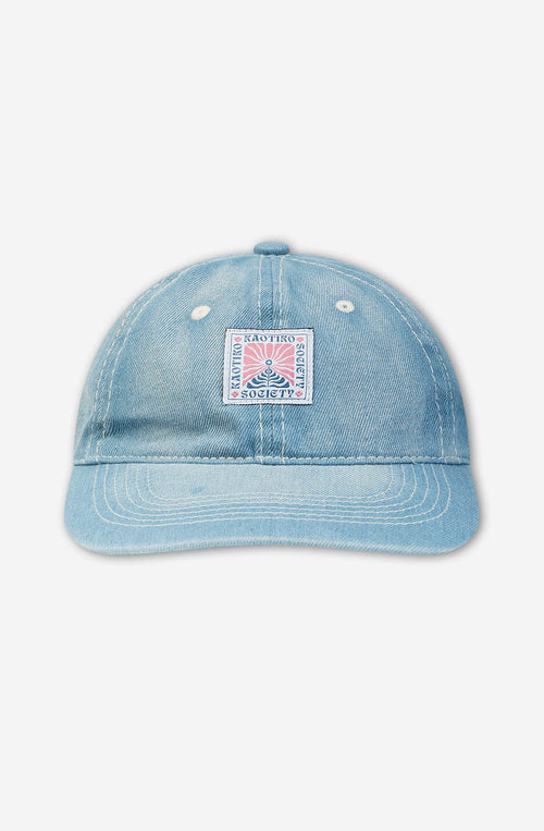 Flower Pink Light Denim Cap