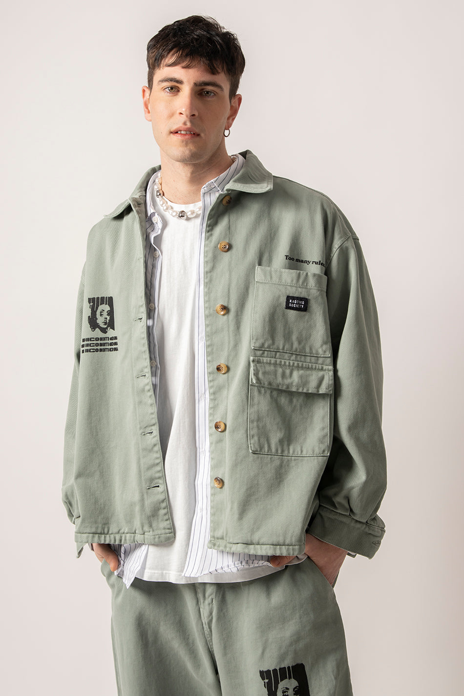 Pockets Too Many Rules Soft Army Jacket