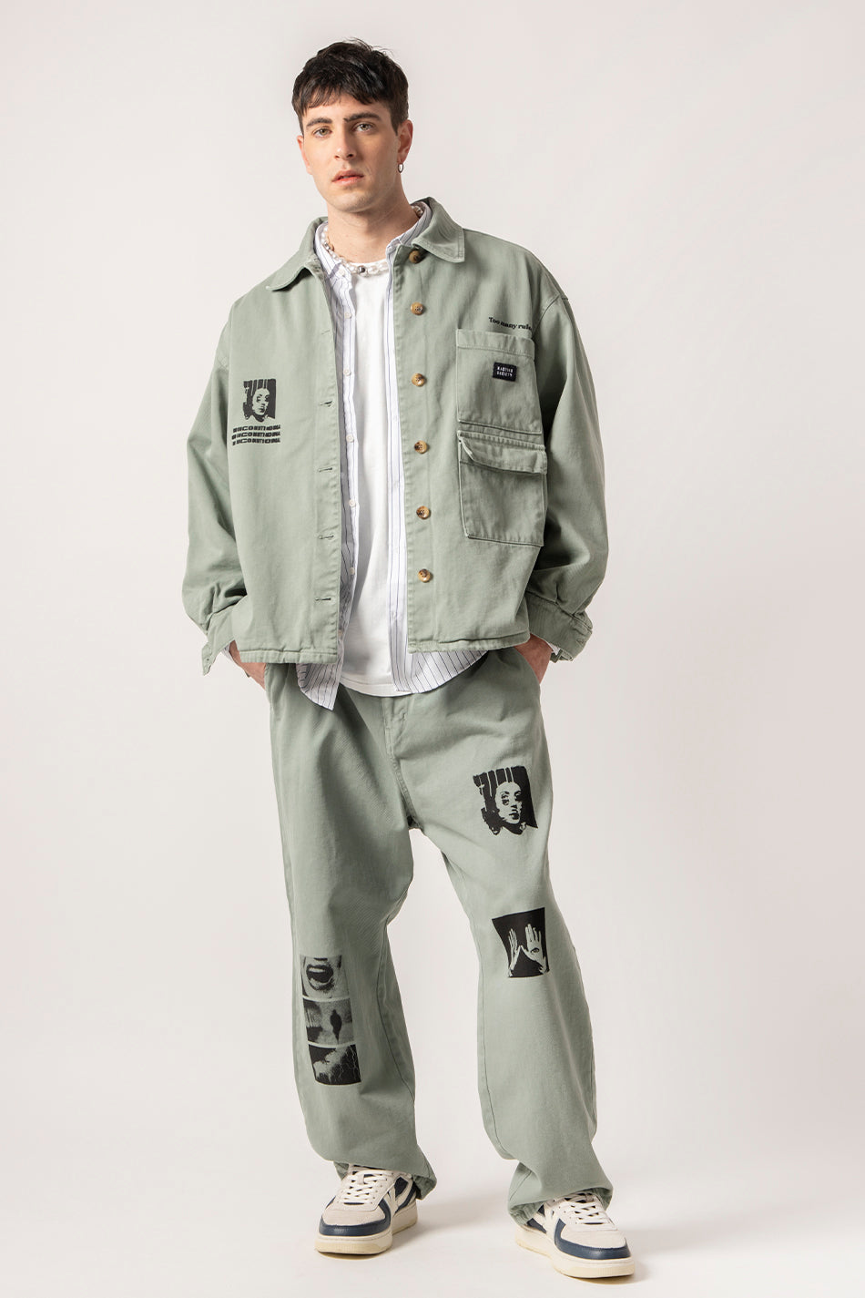 Pockets Too Many Rules Soft Army Jacket