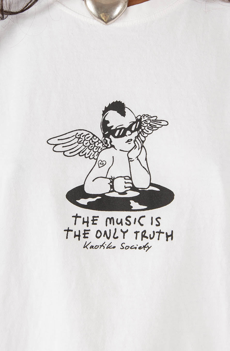 Camiseta Washed Punk Angel White