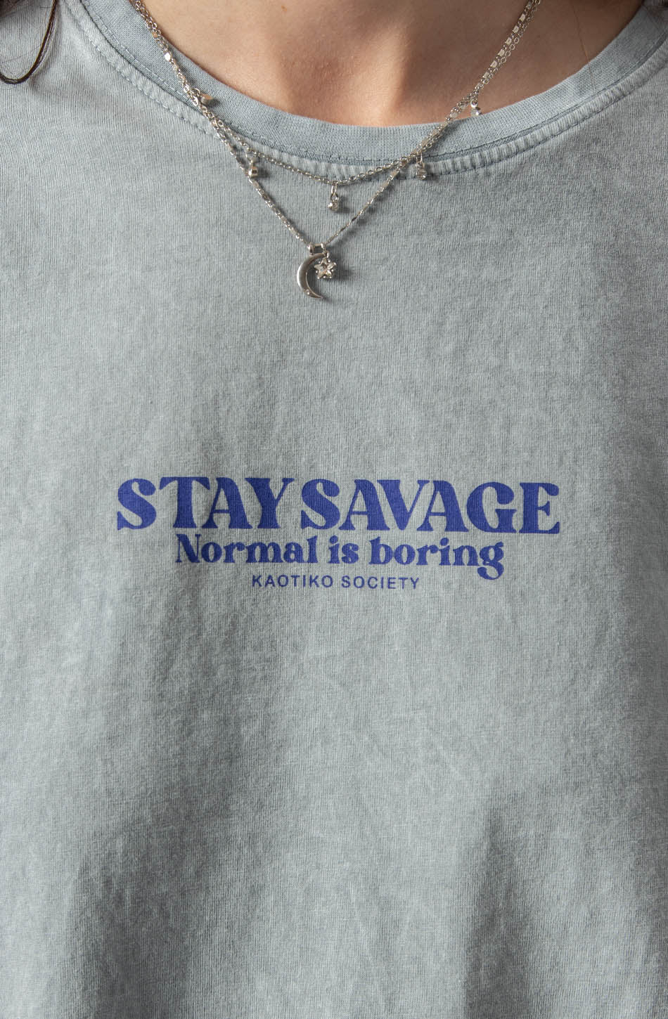 Camiseta Washed Stay Savage Steel