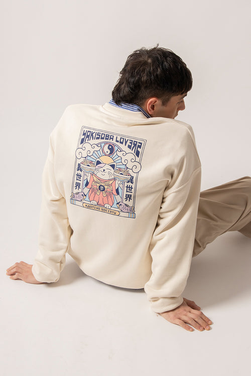 Yakisoba Lovers Organic Cotton Ivory Sweatshirt