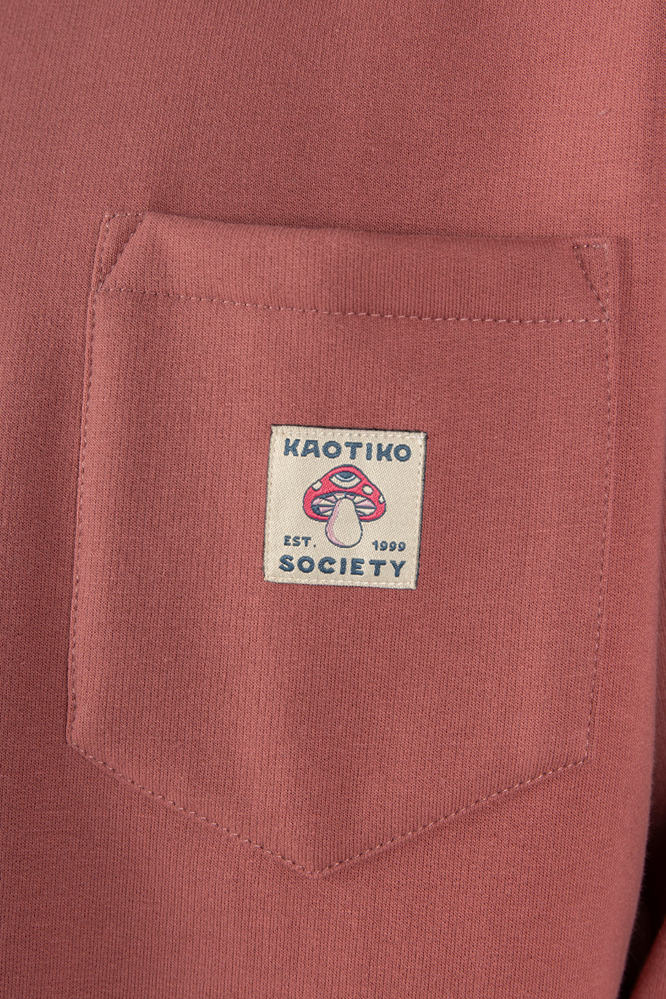 Sudadera Pocket Mushroom Society Burgundy