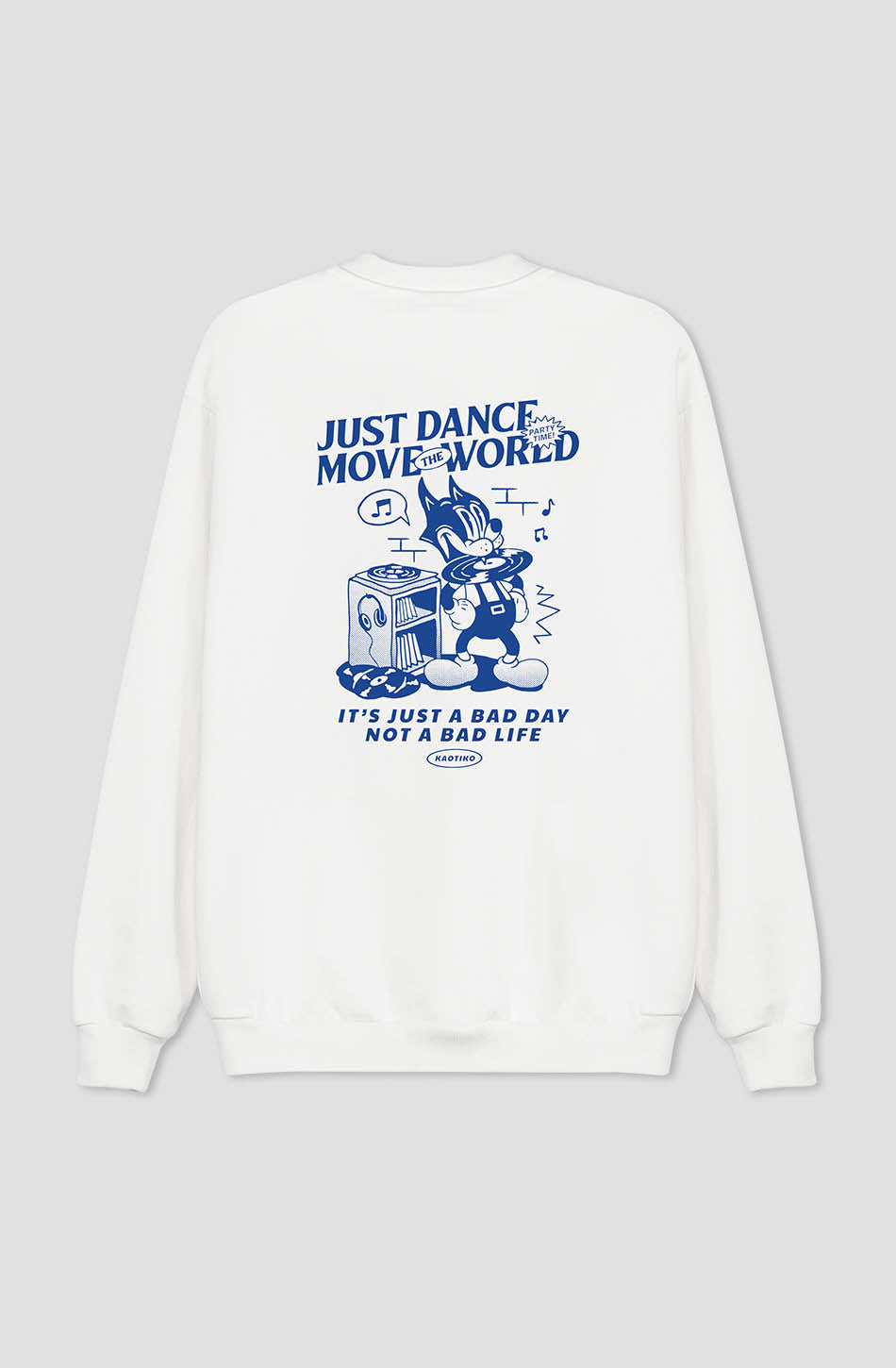 Sudadera Organic Cotton Just Dance Cat Music White