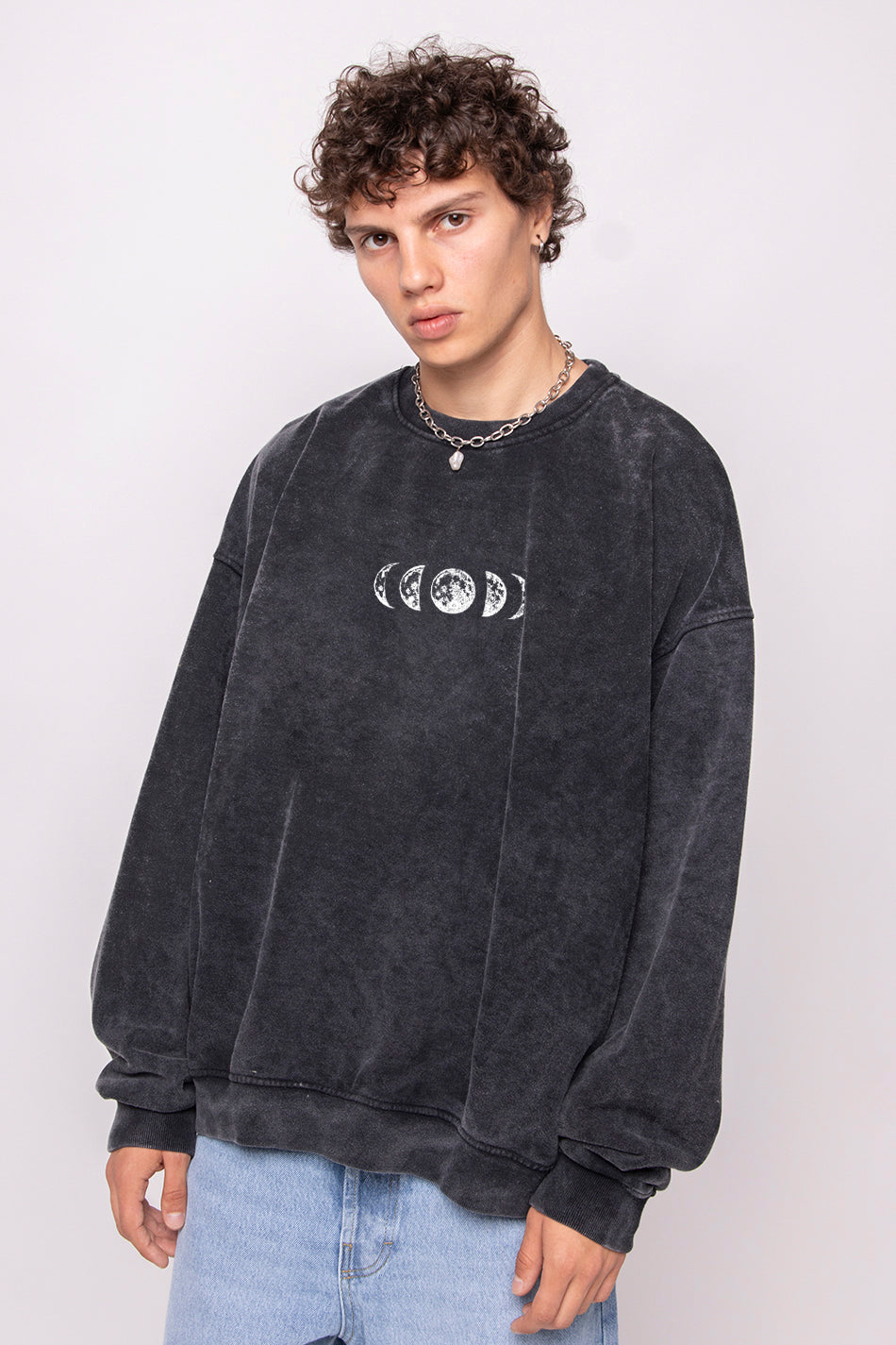 Sudadera Washed Hand Space Black