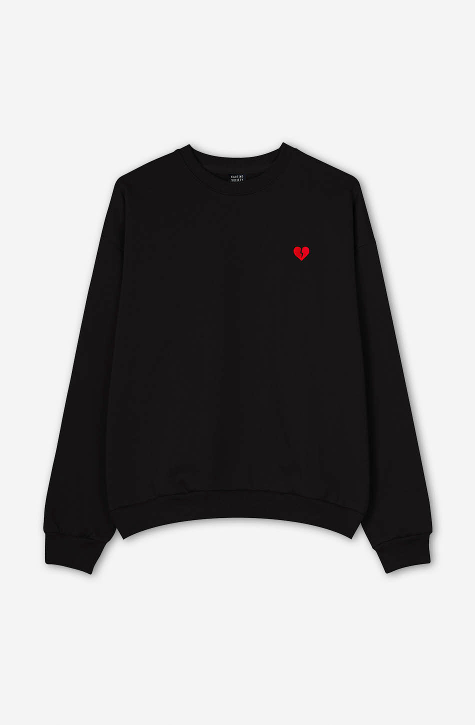 Sudadera Washed Broken Heart Black