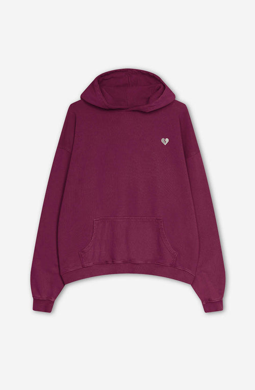 Sudadera Washed Broken Heart Wine