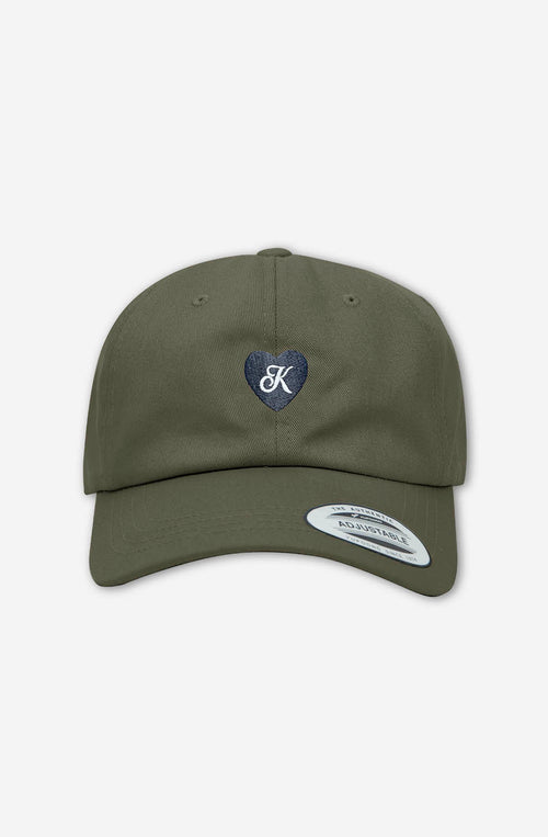 Heart K Burnt Olive Cap