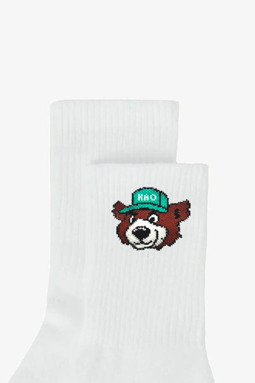 Bear White Socks