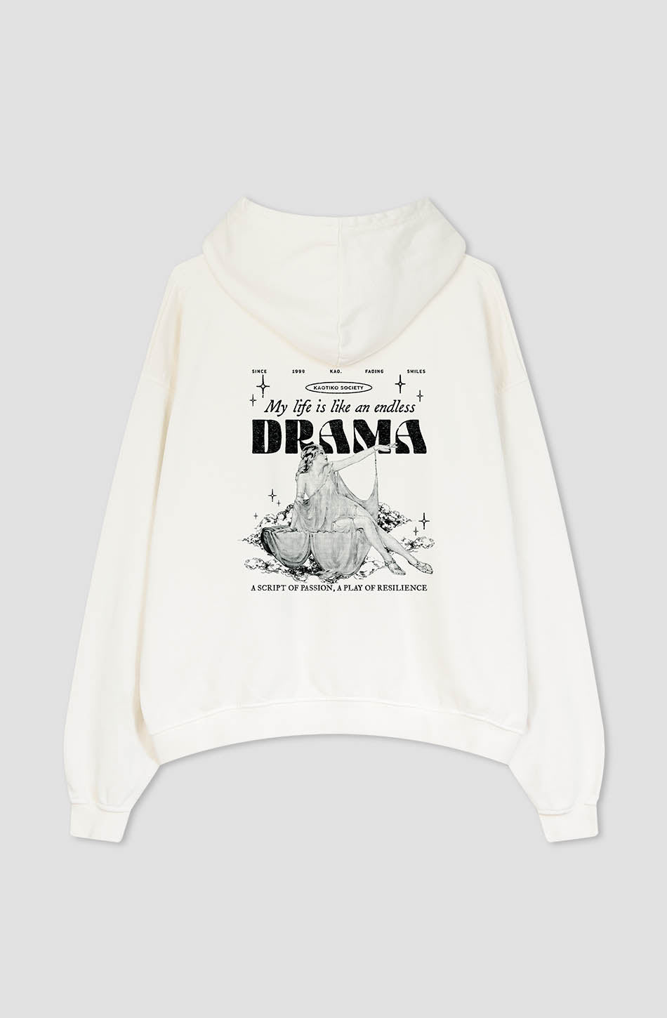 Sudadera Washed Drama Ivory