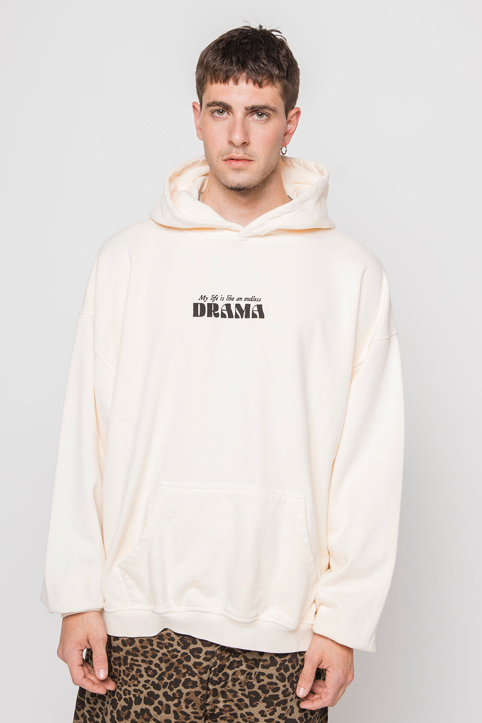 Sudadera Washed Drama Ivory