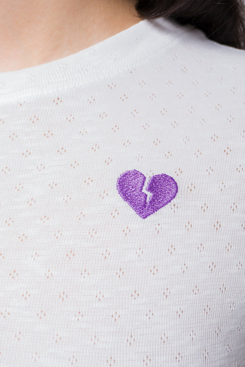 Broken Heart White/ Mallow T-shirt