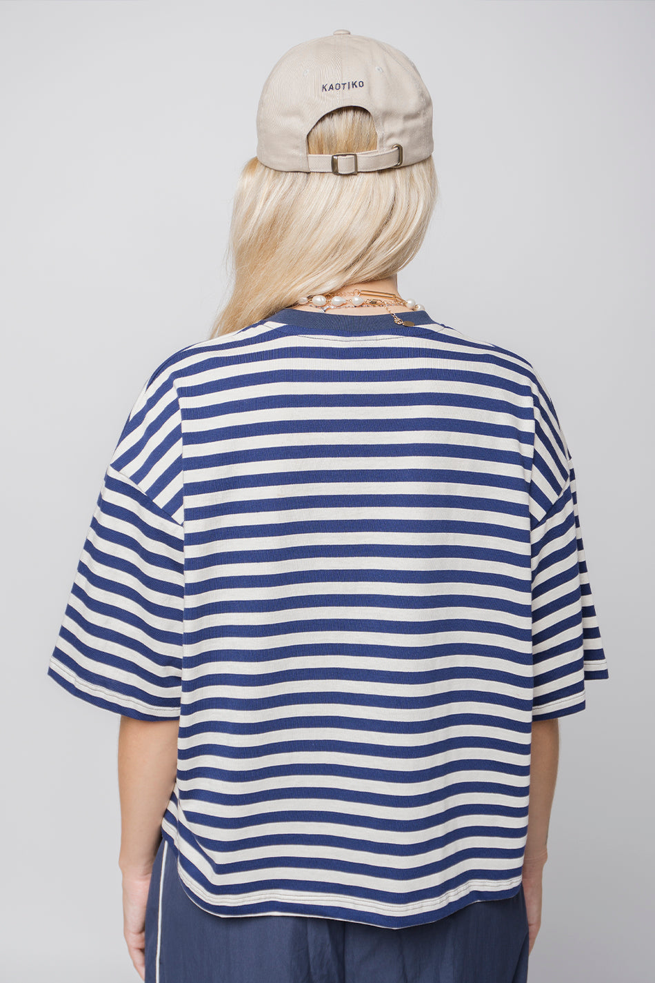 Camiseta Stripes Poodle Navy