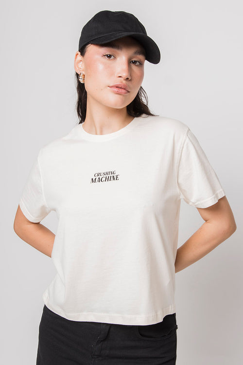 Camiseta Washed Crushing Machine Ivory