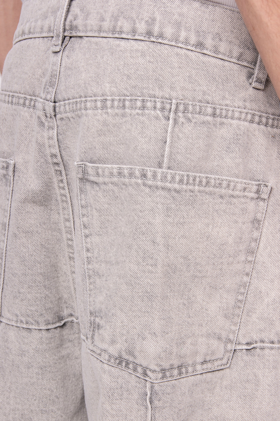 Pantalón Washed Patched Pearl Gray