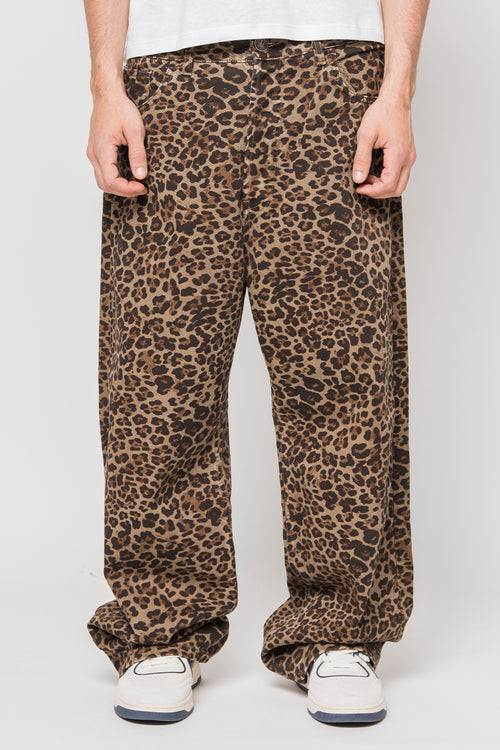 Loose Leopard Brown Trousers