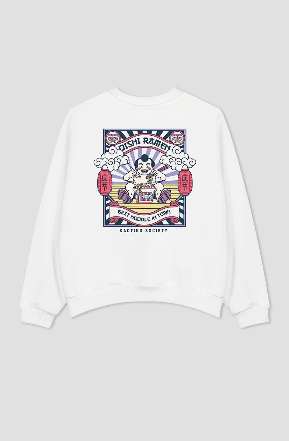 Sudadera Organic Cotton Oishi Ramen White