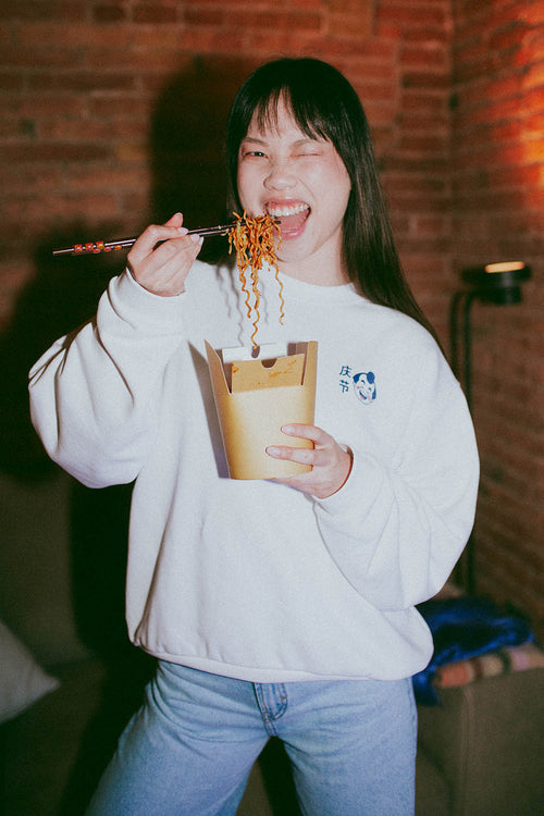 Organic Cotton Oishi Ramen White Sweatshirt